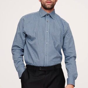 NWOT Banana Republic, checkered dress shirt, size Medium Tall, work, wedding